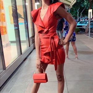 Bebe Faux Leather Dress